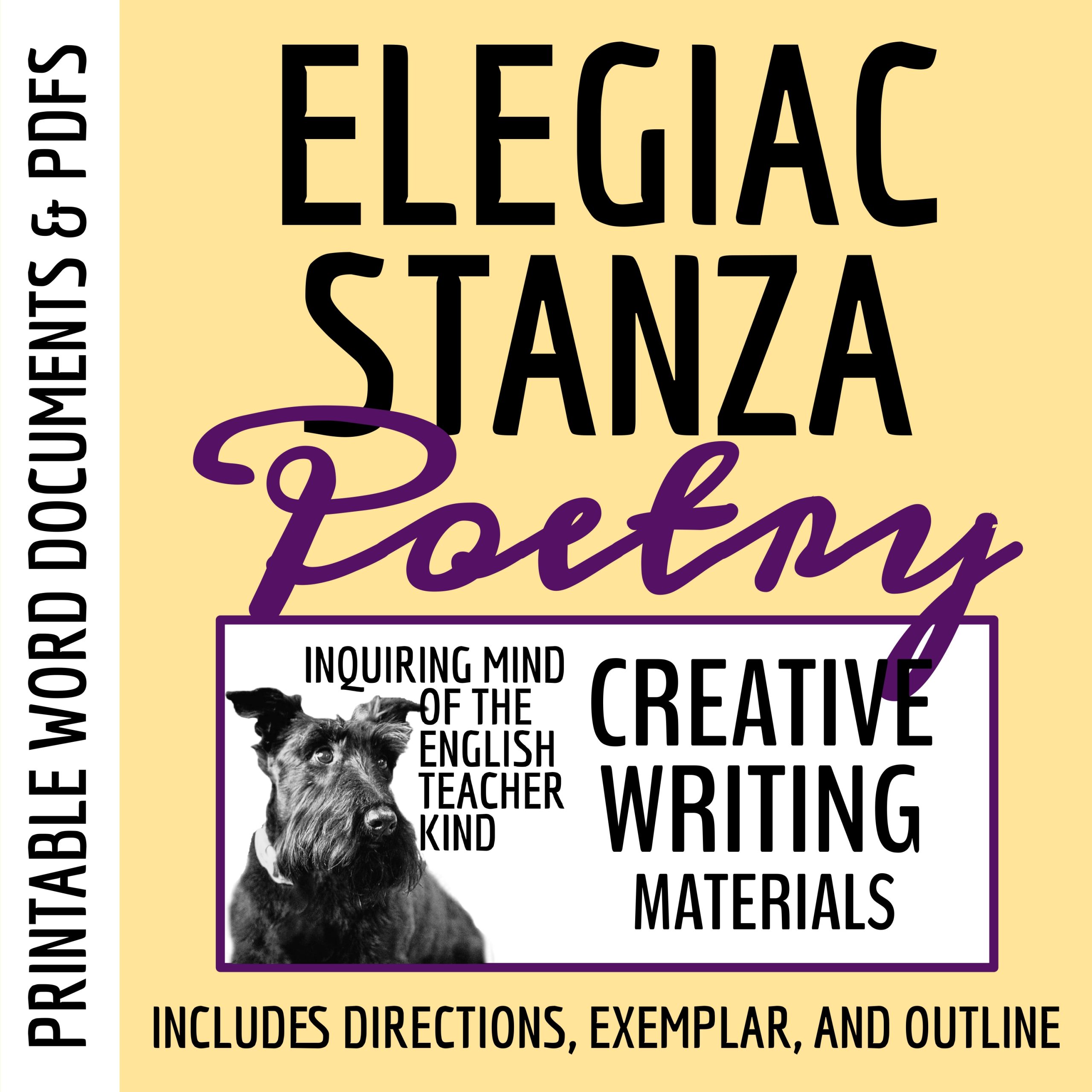 Elegy Poetry Activity for High School Creative Writing