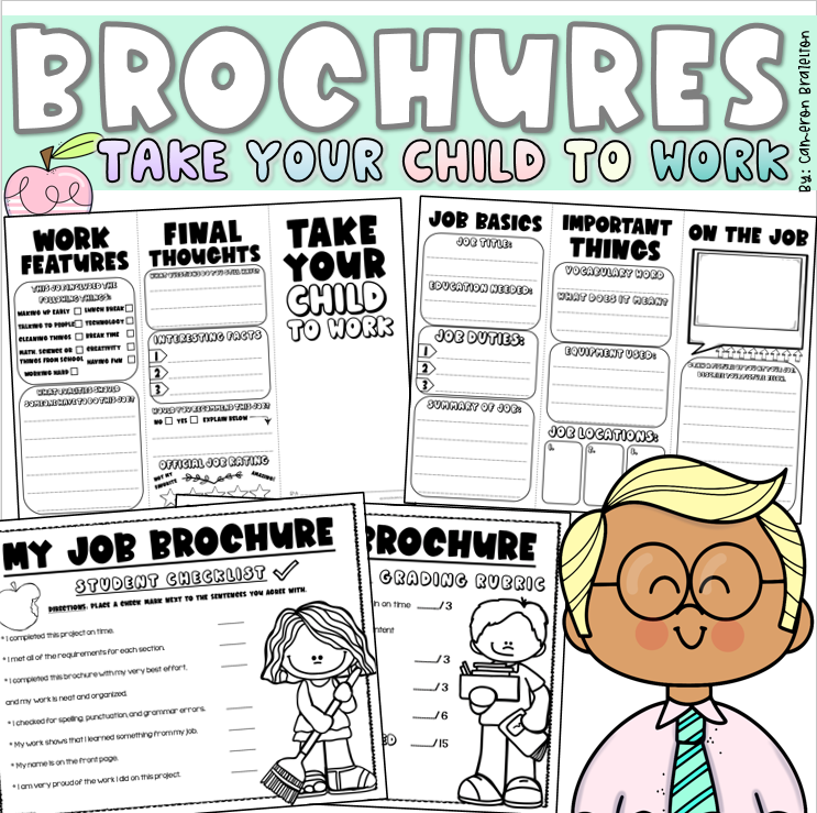 Take Your Child to Work Day Reflection Brochure | Career Day Activity
