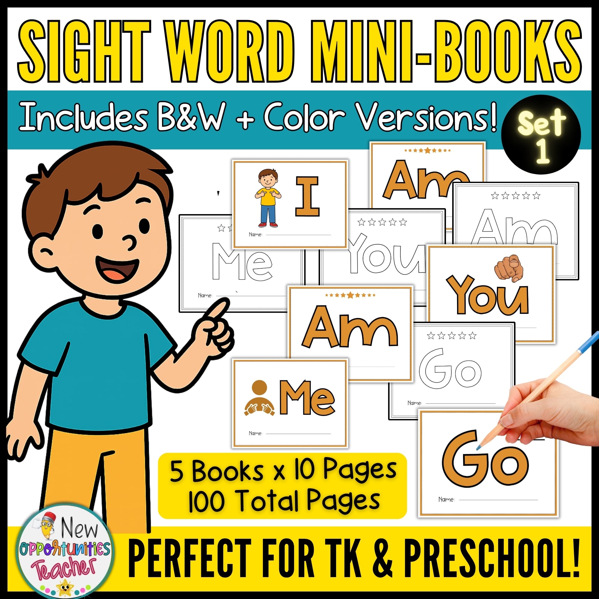 Sight Words Mini Books Set1 - End of Year Activities May Preschool TK ...