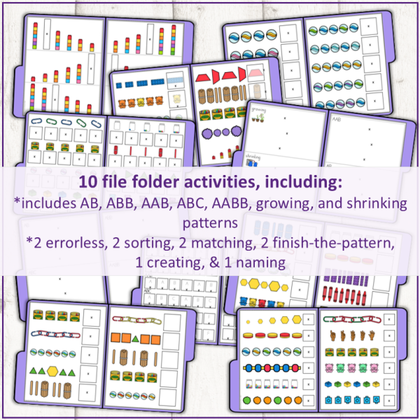Patterning Adapted Books File Folders Clip Cards Interactive Resources ...