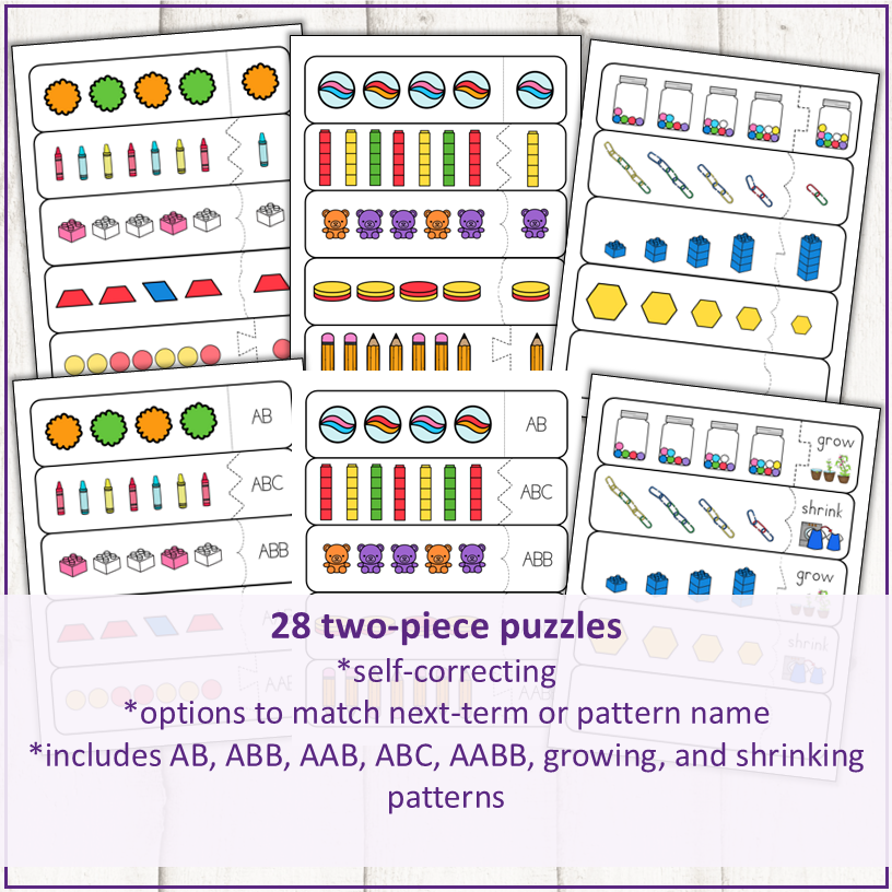 Patterning Adapted Books File Folders Clip Cards Interactive Resources ...