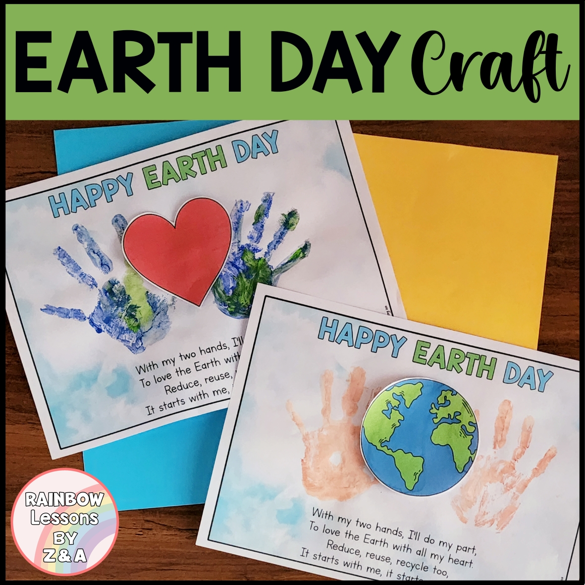 Earth Day Handprint Crafts | Earth Day Craft Kindergarten | Earth Day Craftivity