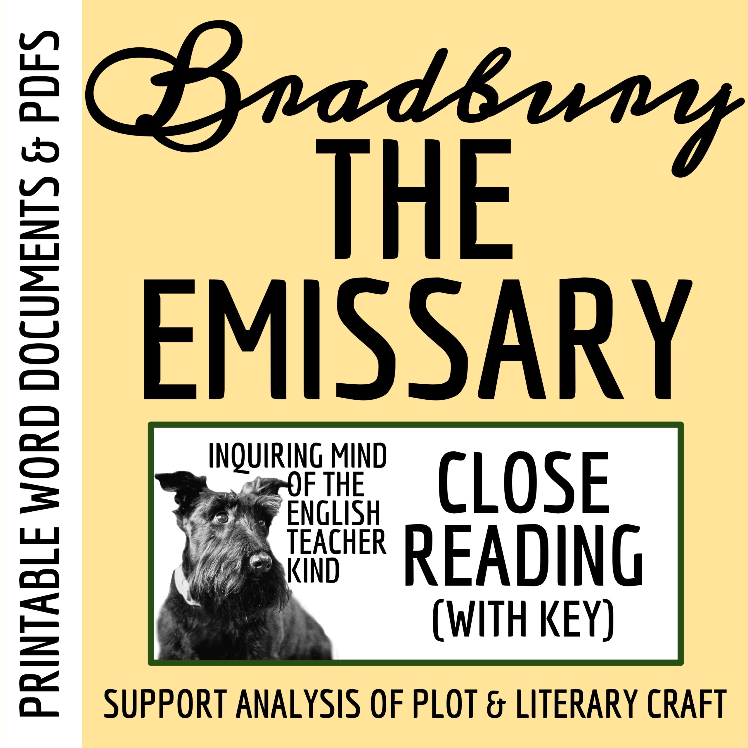 "The Emissary" by Ray Bradbury Close Reading Analysis Worksheet
