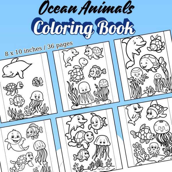 Ocean Animals Coloring Pages / Sheets of Ocean Animals {Coloring Book ...
