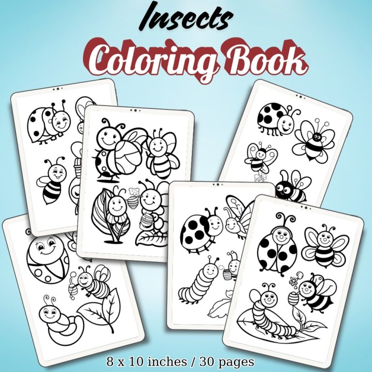 Insects Coloring Pages / Sheets of Insects {Coloring Book} | Made By ...