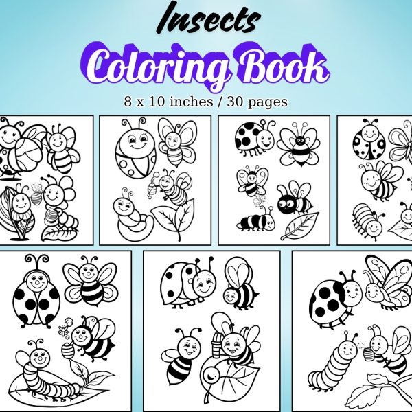 Insects Coloring Pages / Sheets of Insects {Coloring Book} | Made By ...
