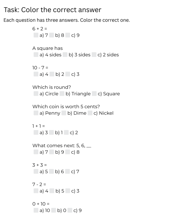 Random Kids Math Questions One Question math trivia questions for 1st graders with answers | Made By Teachers