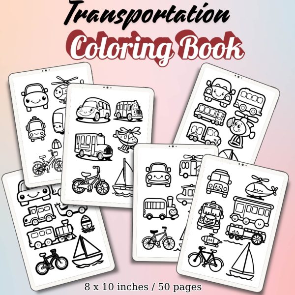 Transportation Coloring Pages / Sheets of Transportation {Coloring Book ...