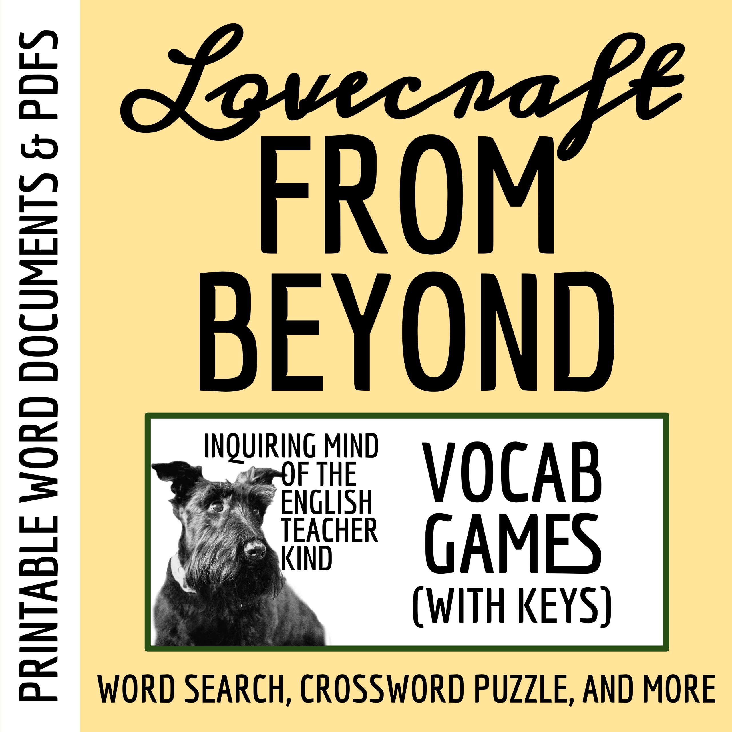 "From Beyond" by H.P. Lovecraft College Readiness Vocabulary Activities