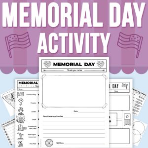 Memorial Day Mind Map, Writing Activity, and Pennant for Classroom Activity