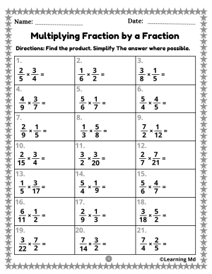 multiplying fractions by a whole numbers, fractions, mixed numbers ...