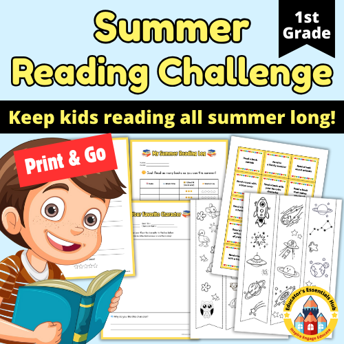 1st Grade Summer Reading Challenge | Fun Activities & Printables