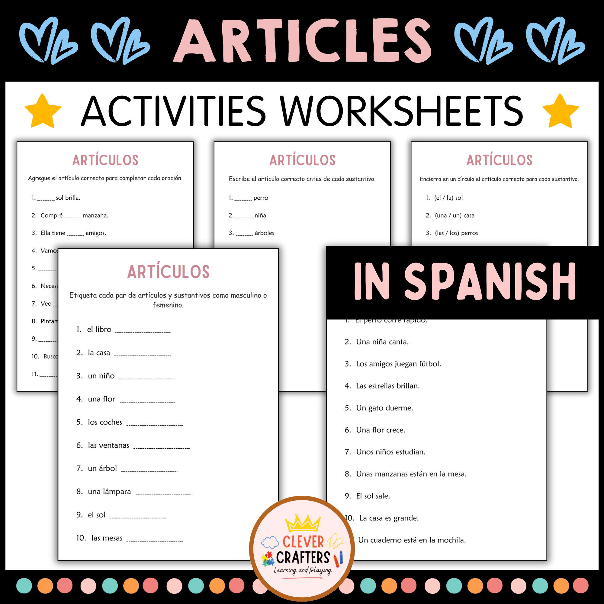 Definite and Indefinite Articles Practice (el, la, los, las, un, una, unos, unas)