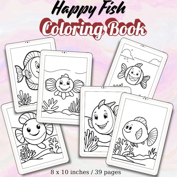 Colomadehappy Fish Happy Fish Coloring Pages / Sheets of Happy Fish {Coloring Book} | Made ...