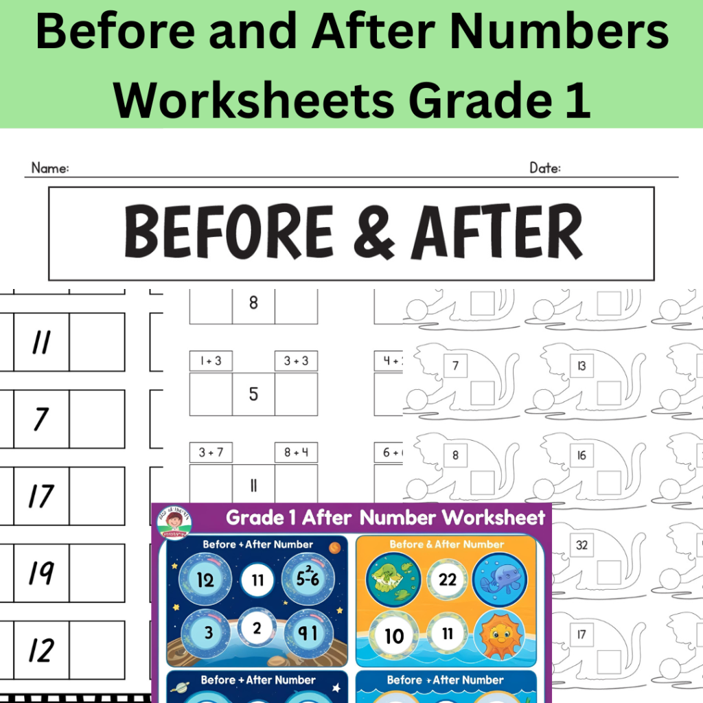 Before and After Numbers Worksheets for Grade 1 – Fun & Engaging Math ...