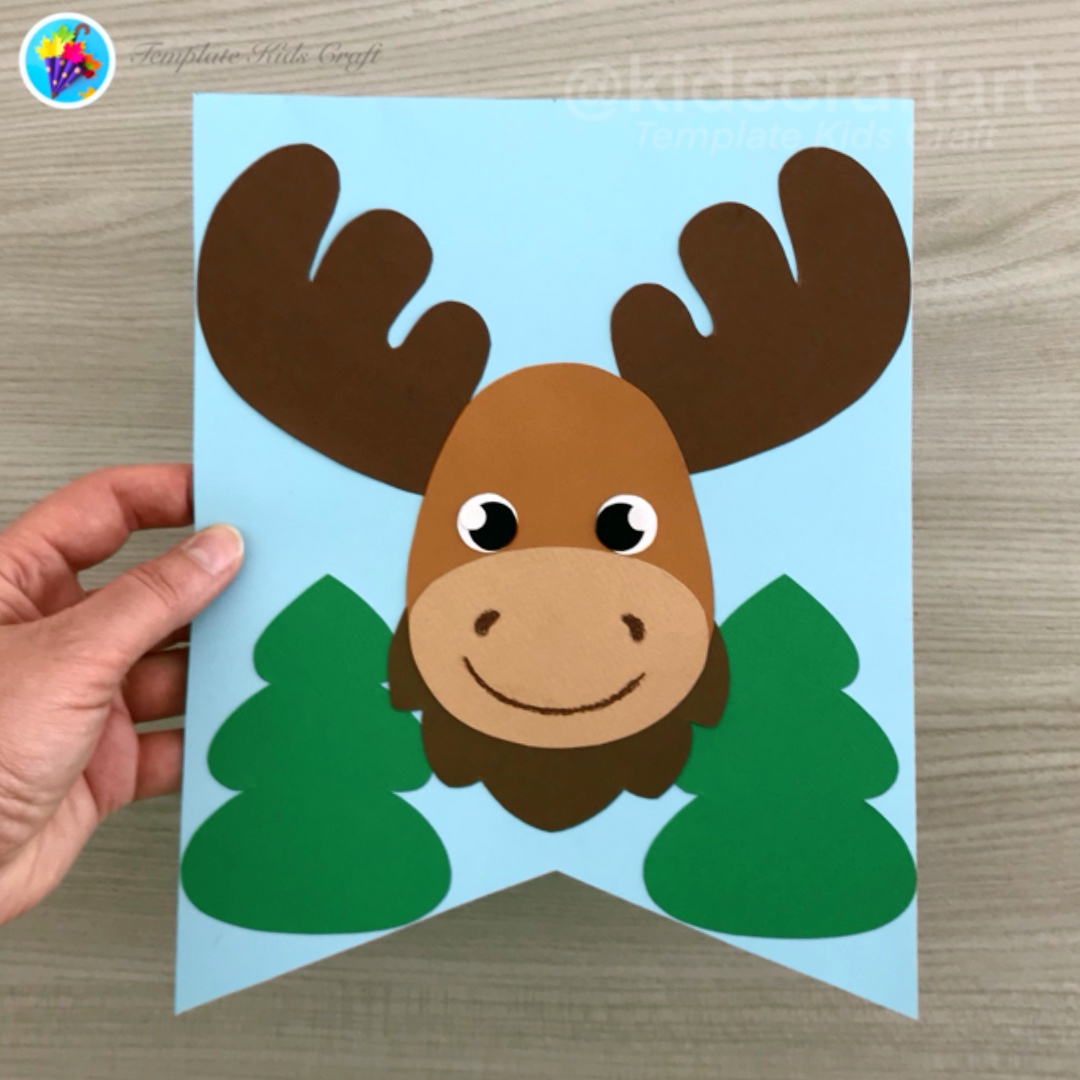 Moose Craft Forest Woodland Mountain Animal Canada Day Canadian National Decor