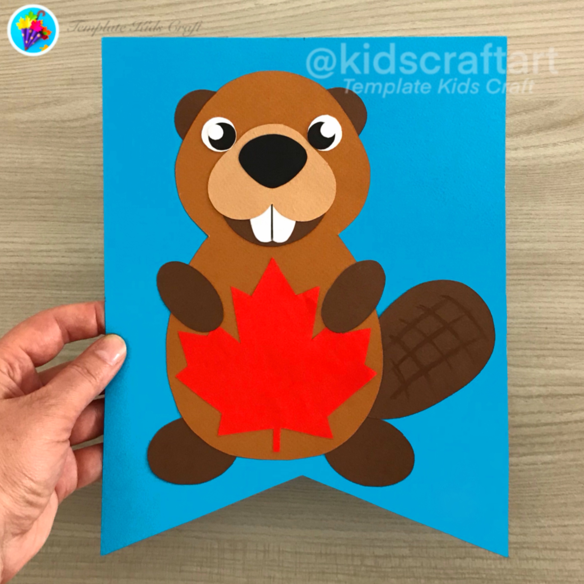 Beaver Canada National Day Craft Holiday Flag Animal Maple Leaf Decor Canadian