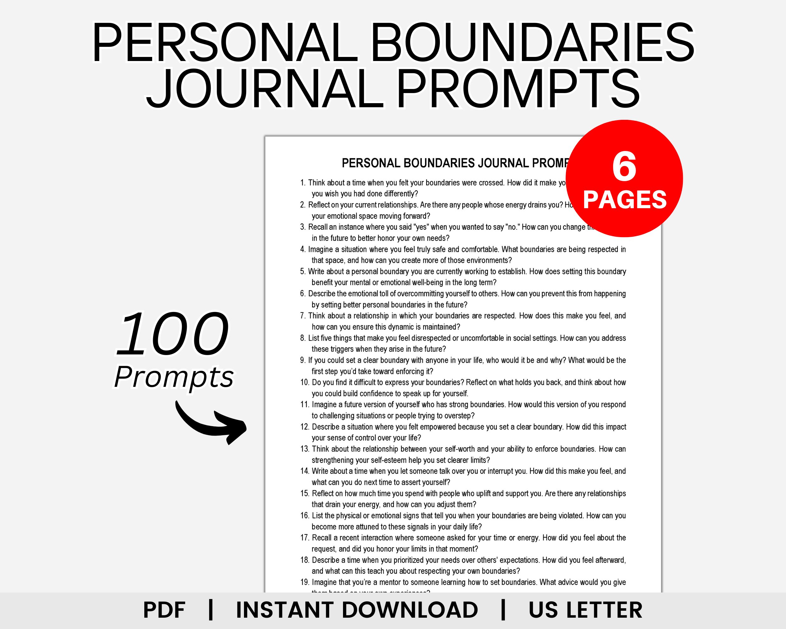 Personal Boundaries Journal Prompts, Boundaries Prompts, Boundary Setting, Setting Boundaries
