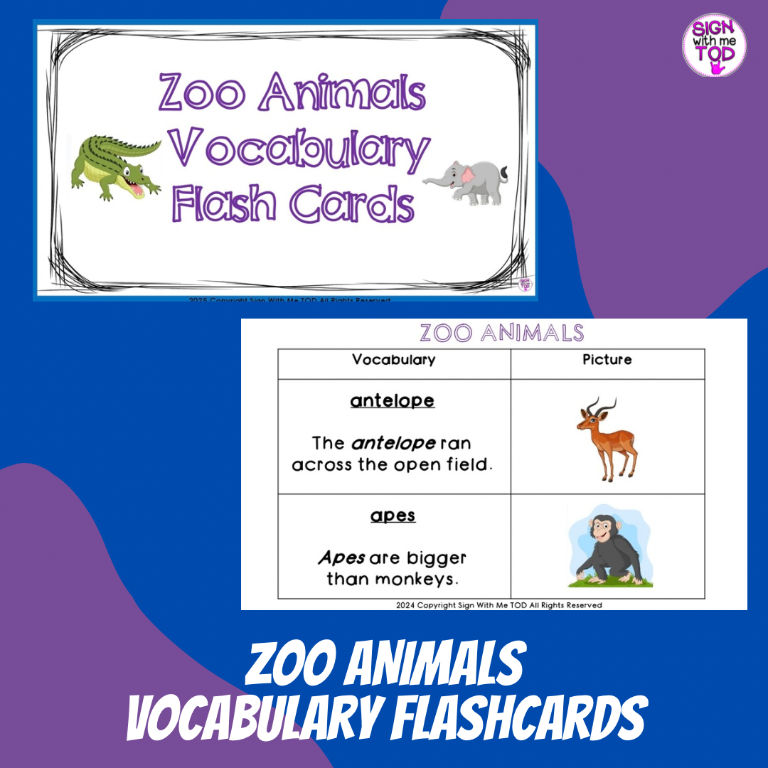 Zoo Animals Vocabulary Flashcards | Made By Teachers