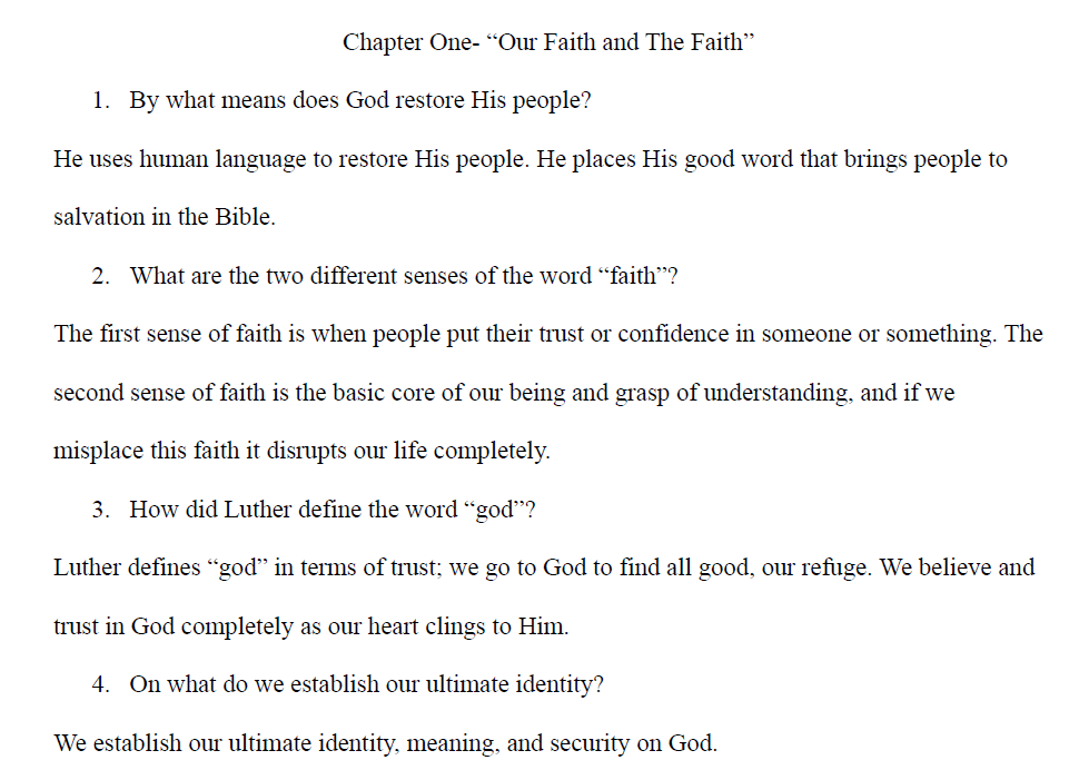 Christian Faith Questions