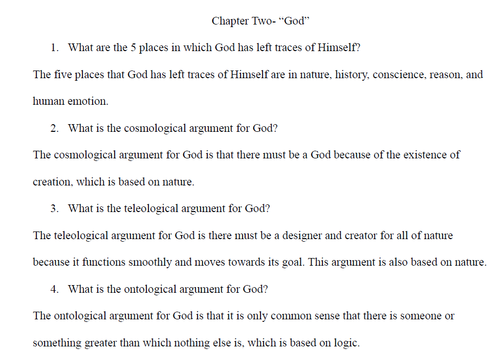 Christian God Questions