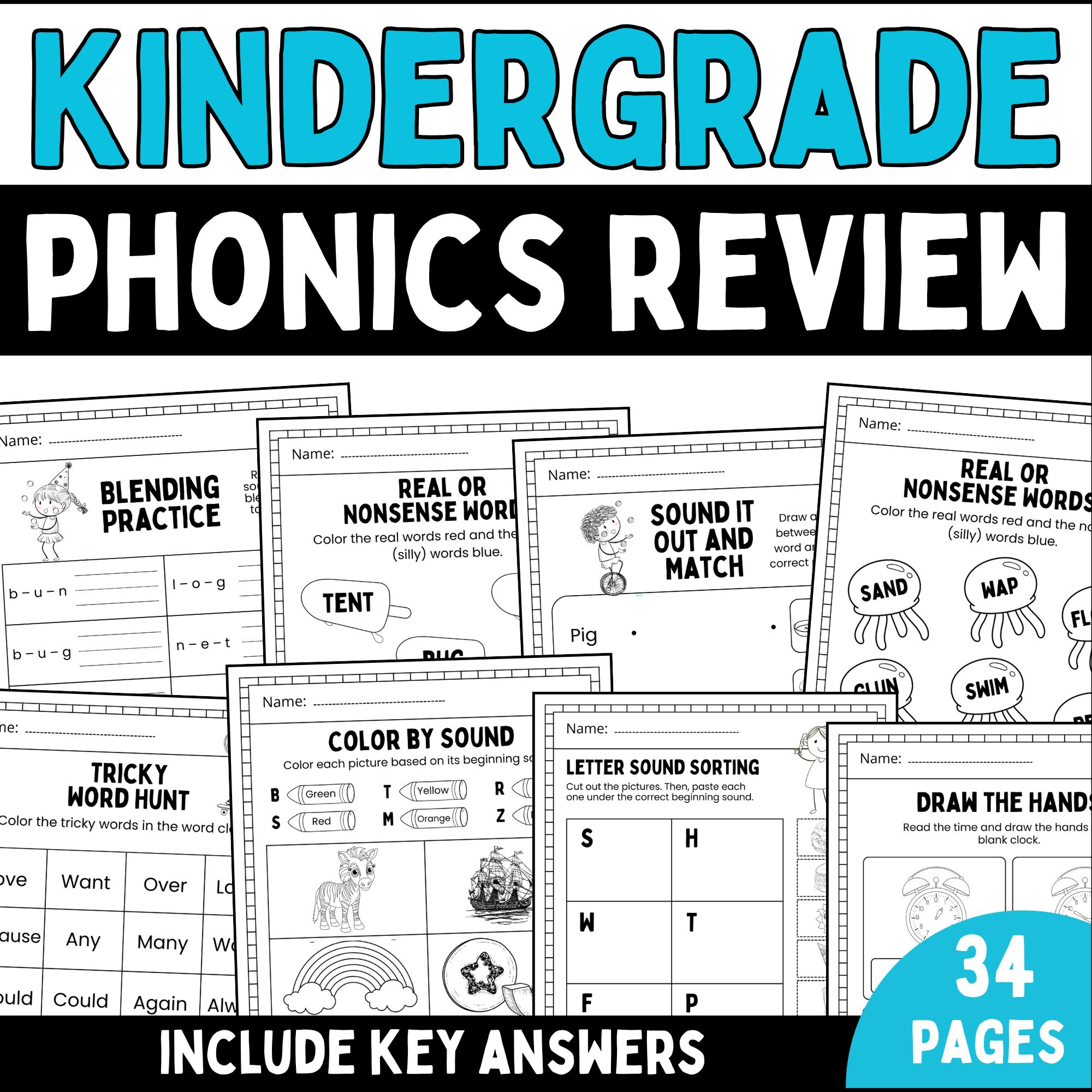 Kindergrade end of year phonics review