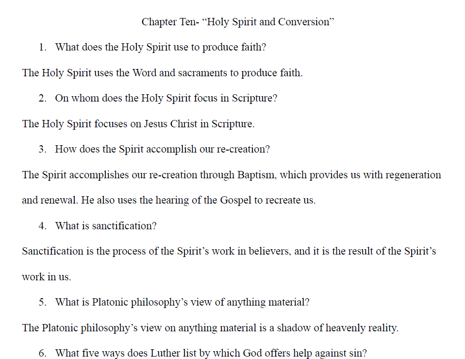 Christian Holy Spirit and Conversion Questions