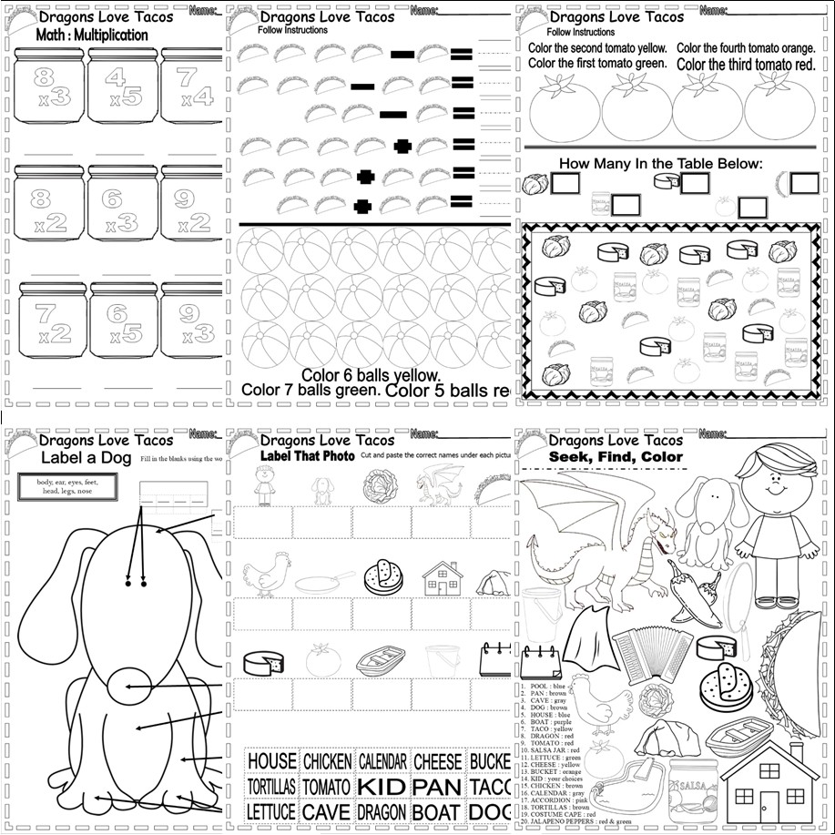 Dragons Love Tacos Read Aloud Book Companion Reading Comprehension ...