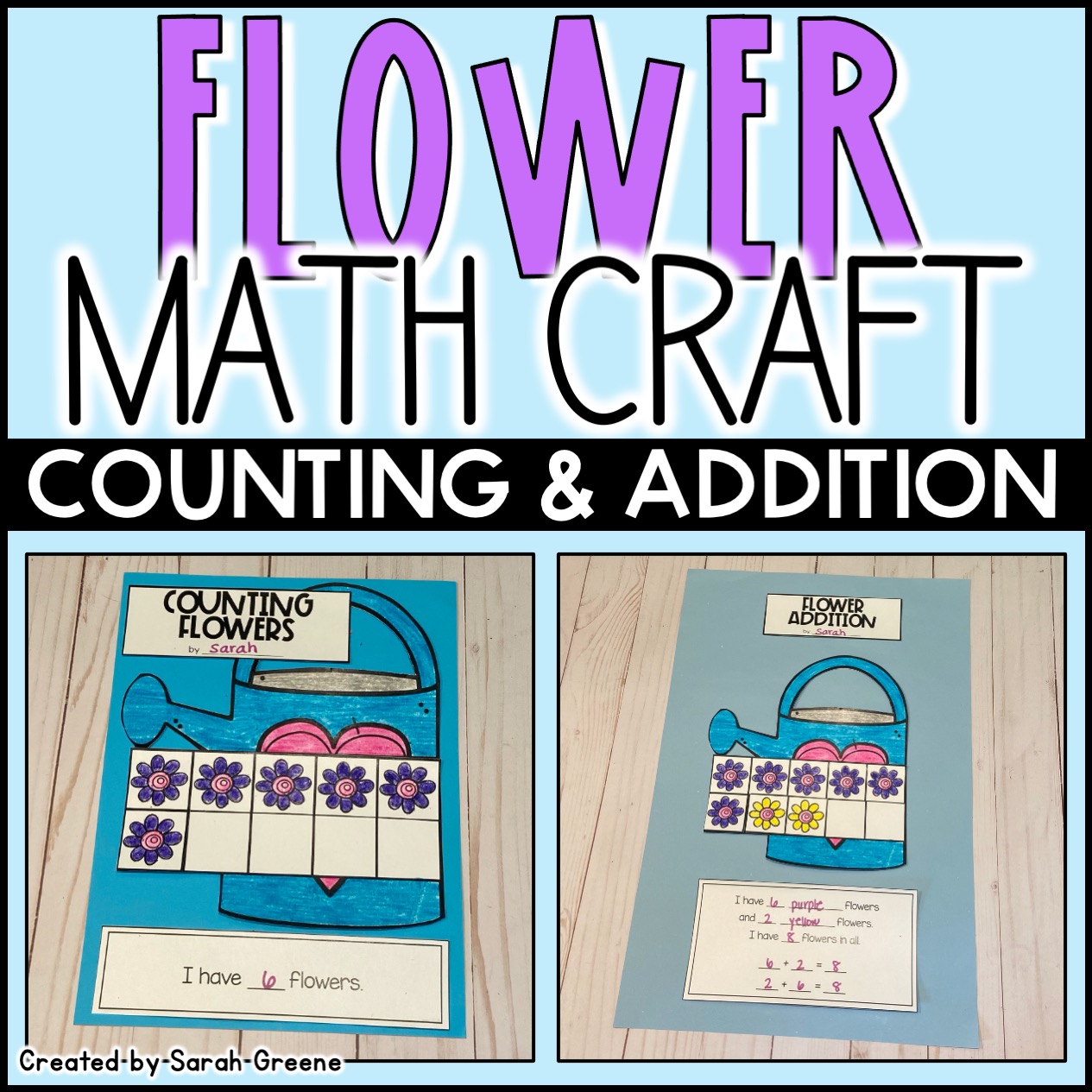 Spring Ten Frame Math Craft for Counting, Addition, or Making Ten