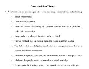Constructivism Theory Notes
