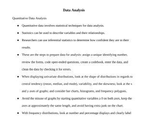 Data Analysis Notes