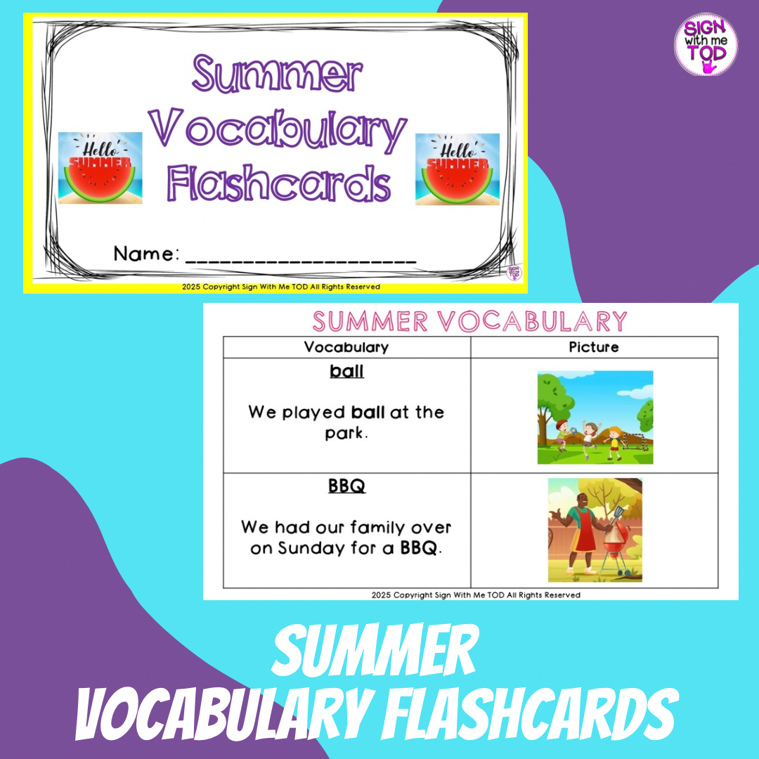 Summer Vocabulary Flashcards