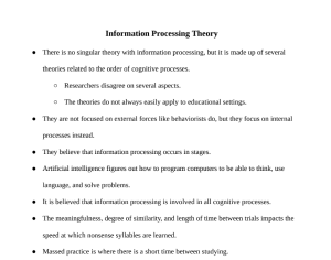 Information Processing Theory Notes