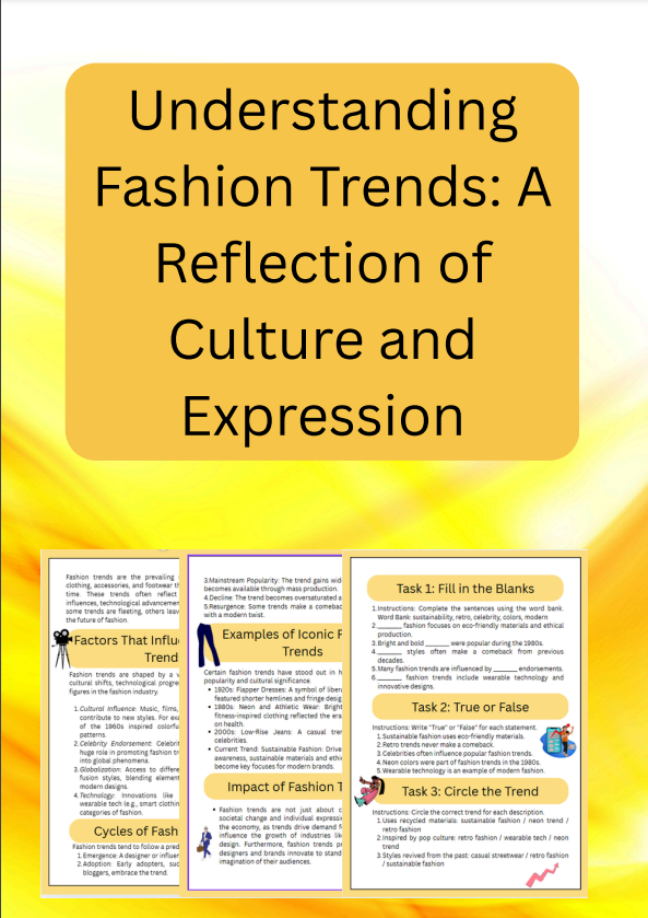 Fashion Trends: Culture, Sustainability, Icons, Expression