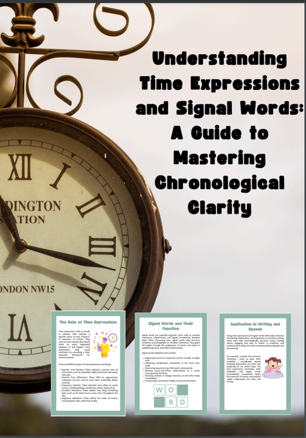 Time Expressions Signal Words: Clarity, Sequence