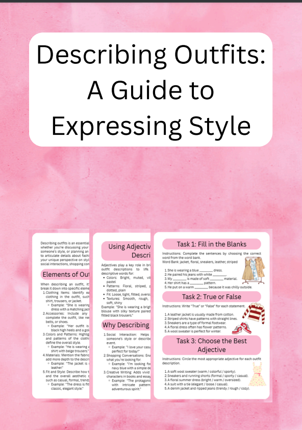 Describing Outfits: Style, Clothing, Vocabulary