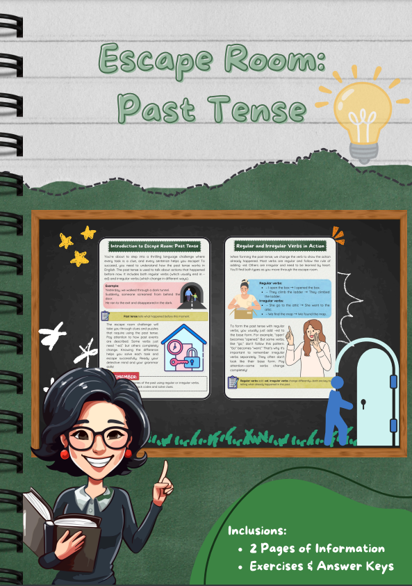 Escape Room English: Past Tense - Past
