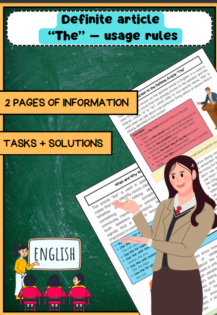 Definite article “The” - Rules and examples