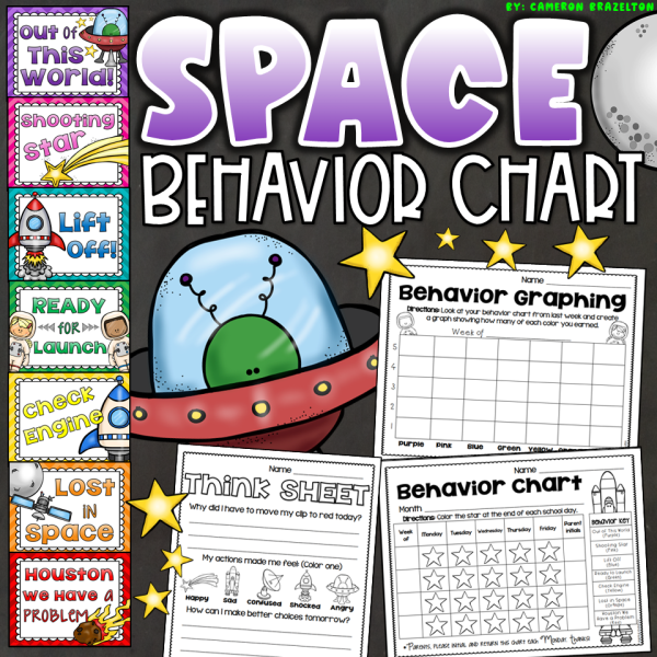 Behavior Clip Chart Outer Space Theme - Made By Teachers