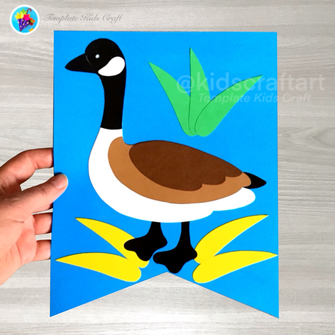 Canada Goose Craft Canadian Animal Symbols National Day Geese Bird Flag Banner
