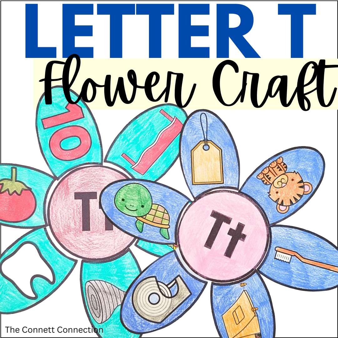 Letter T Flower Craft - A Letter Recognition Craft