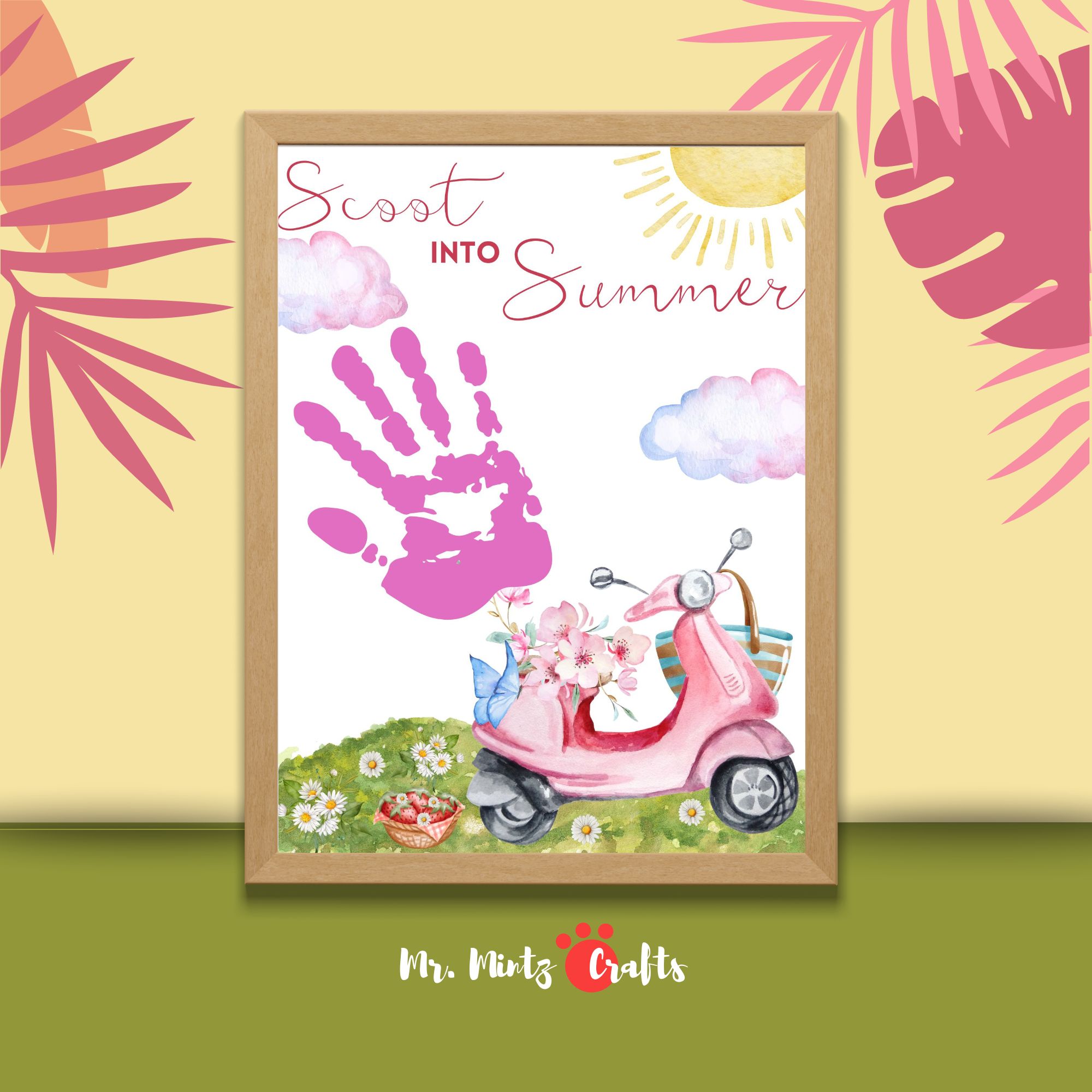 Summer Handprint Craft for Kids | Printable End of Year Keepsake for Preschool & Kindergarten