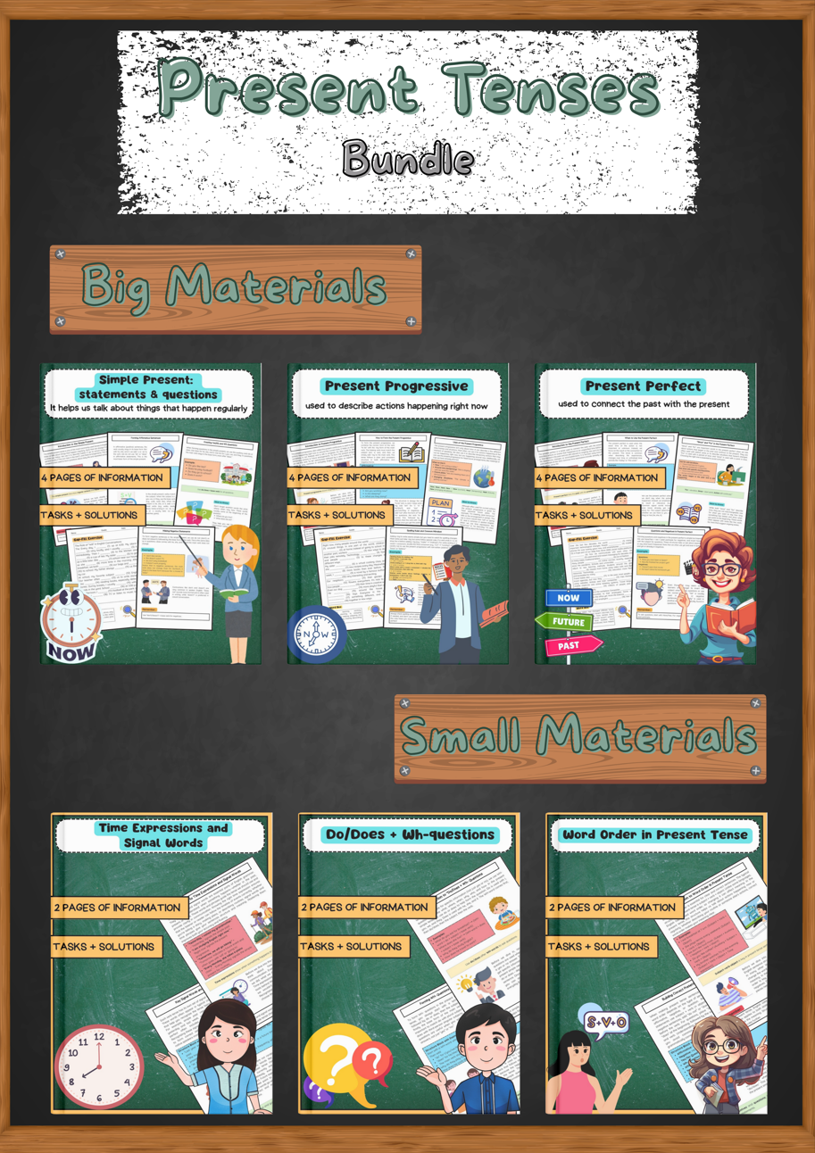 Present Tense - Grammar Bundle