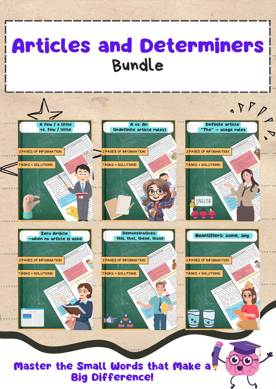 Articles and Determiners Bundle