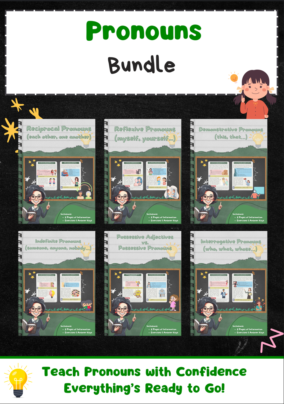 Pronouns Bundle: Reflexive, Relative, Indefinite, Possessive