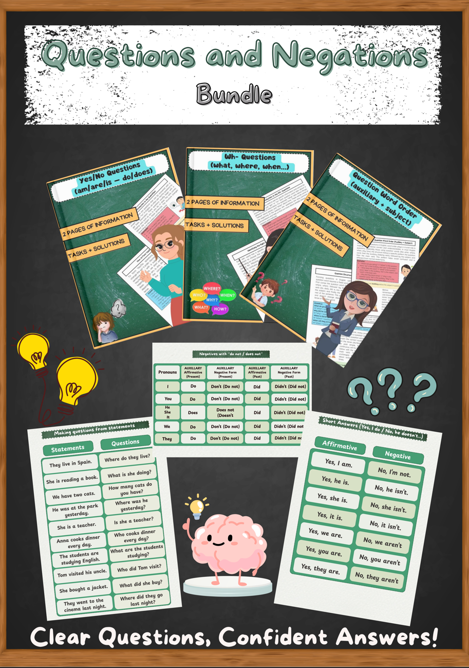 Questions & Negations Bundle