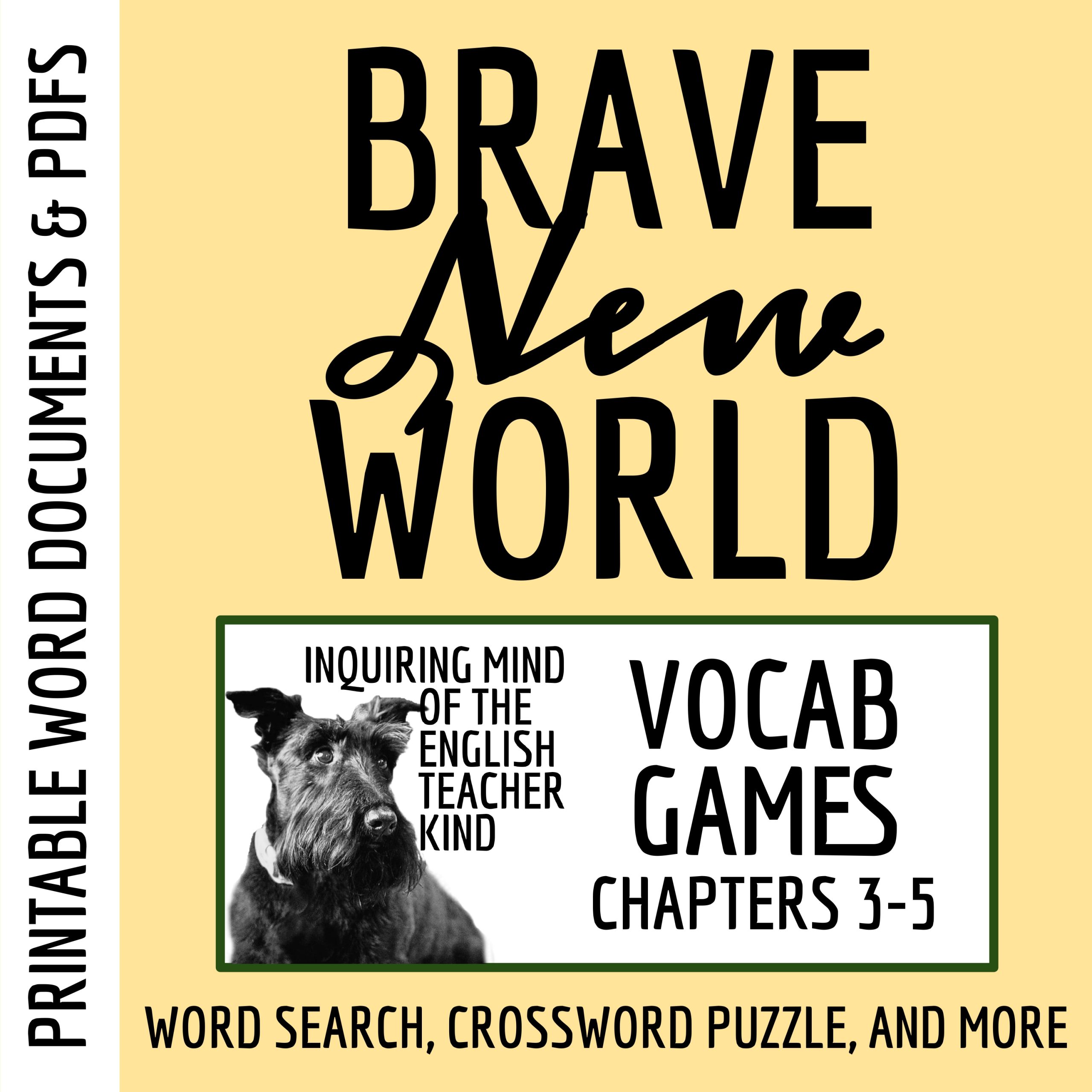 Brave New World Chapters 3, 4, and 5 Vocabulary Games for High School ELA