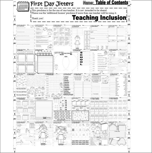 First Day Jitters Back to School Read Aloud Book Companion Reading ...