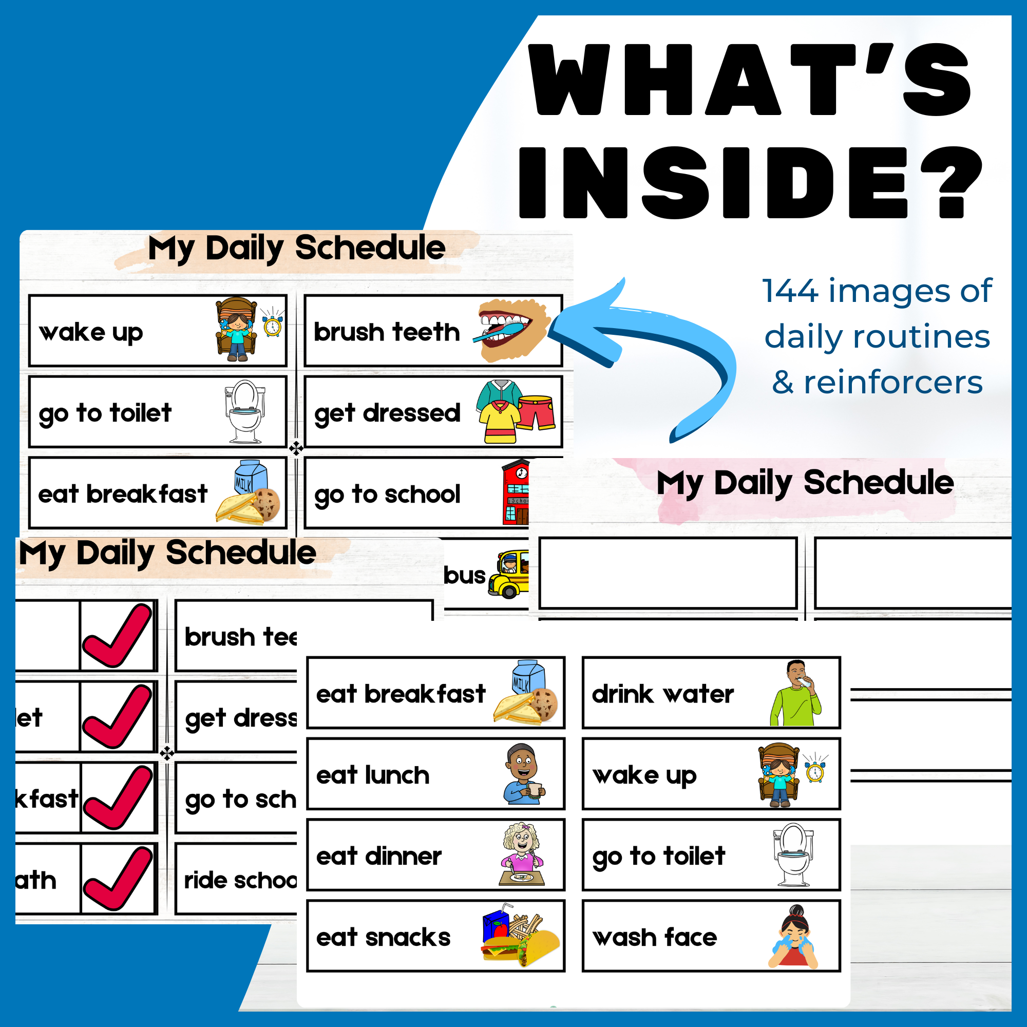 Printable Visual Daily Schedule for Autism and Special Education ...