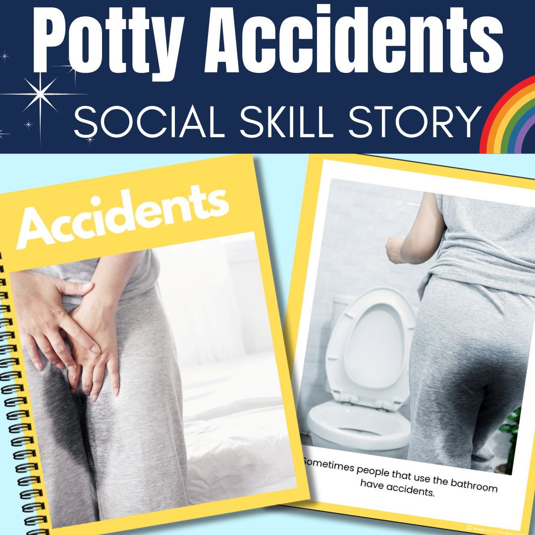Editable Potty or Bathroom Accident Toilet Training Social Story with Real Photos